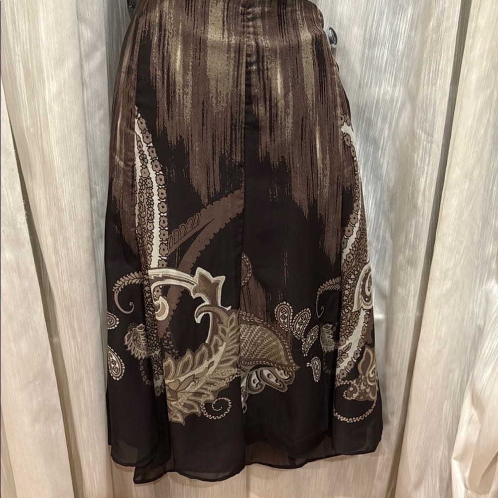 Black and Gray Midi A-Line Skirt for Work